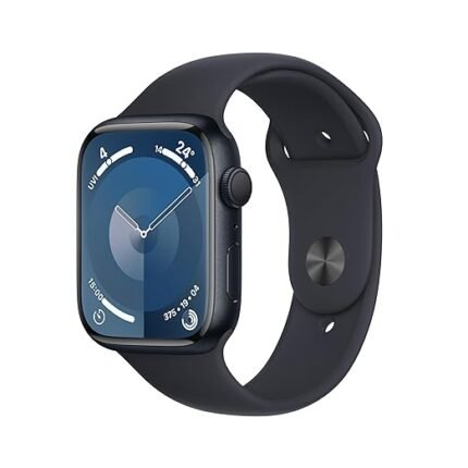 Apple Watch Series 10 GPS 45mm Aluminium Case with Sport Band - S/M  (Midnight Strap, Free Size)
