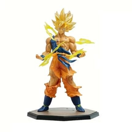 Dragon Ball Z Son Goku in Super Saiyan 2 Form- 18cm Action Figure, Special Edition PVC Miniature Toy for Car Decor, Office Desk, Study Table & Cake Topper, Anime Gift
